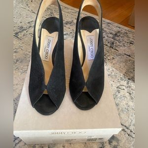 Authentic Jimmy Choo Shar Suede Slingback Heel